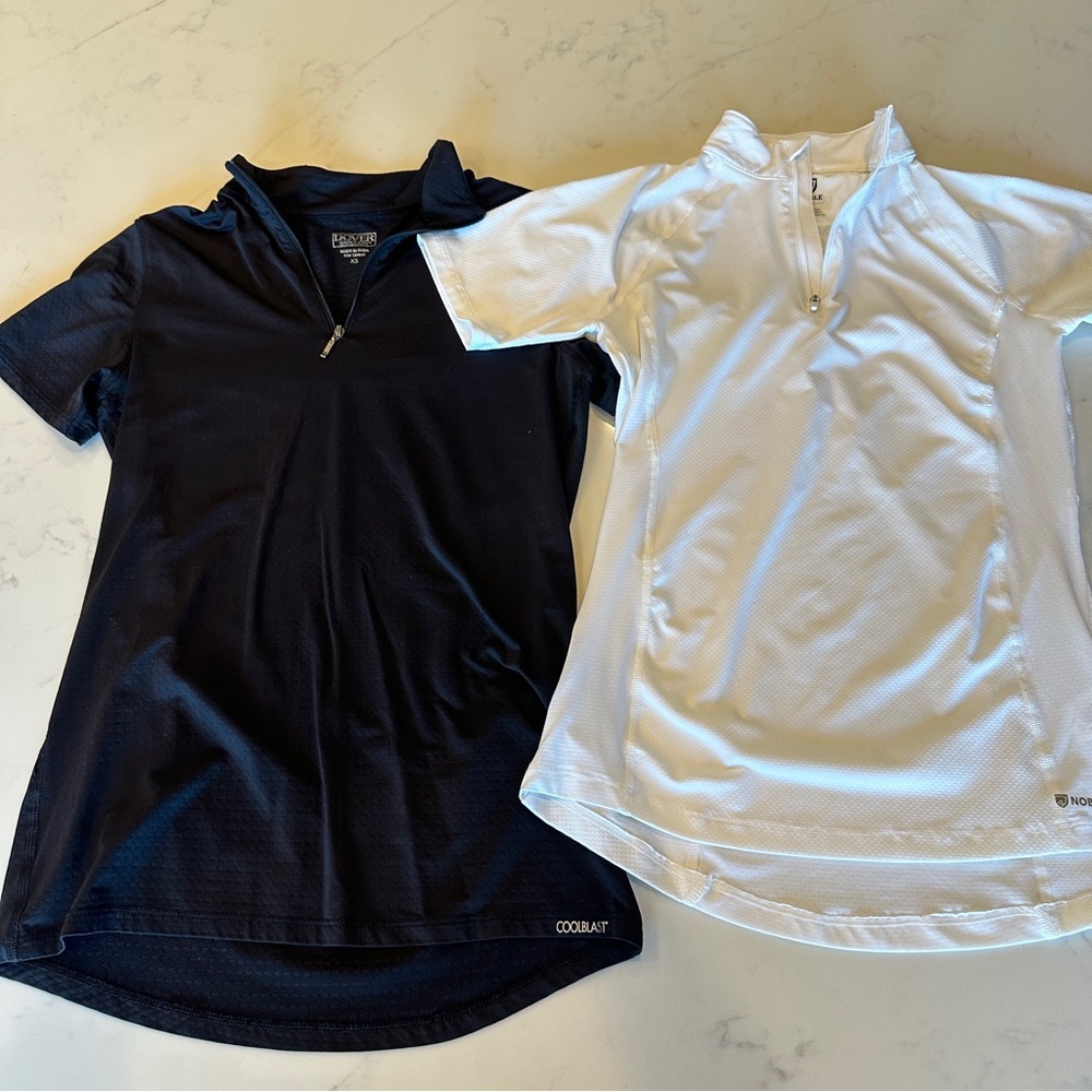 Lot of 2 Equestrian Riding Shirts  XS - Excellent Condition